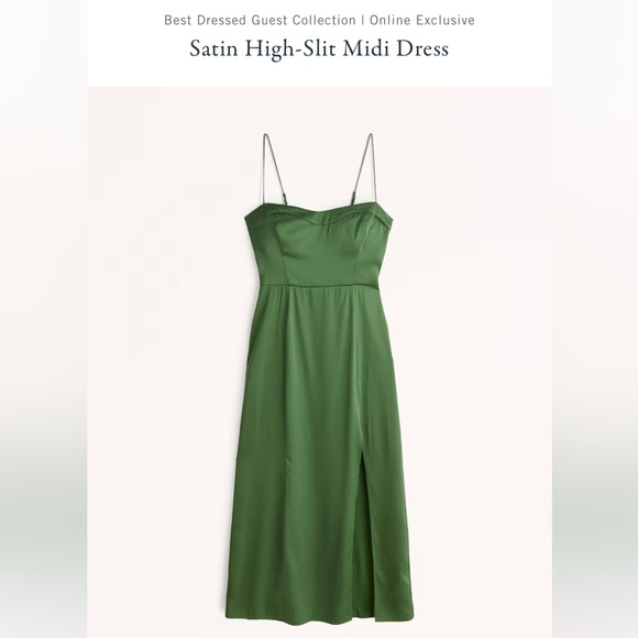 Abercrombie & Fitch Dresses & Skirts - Satin High-Slit Midi Dress
